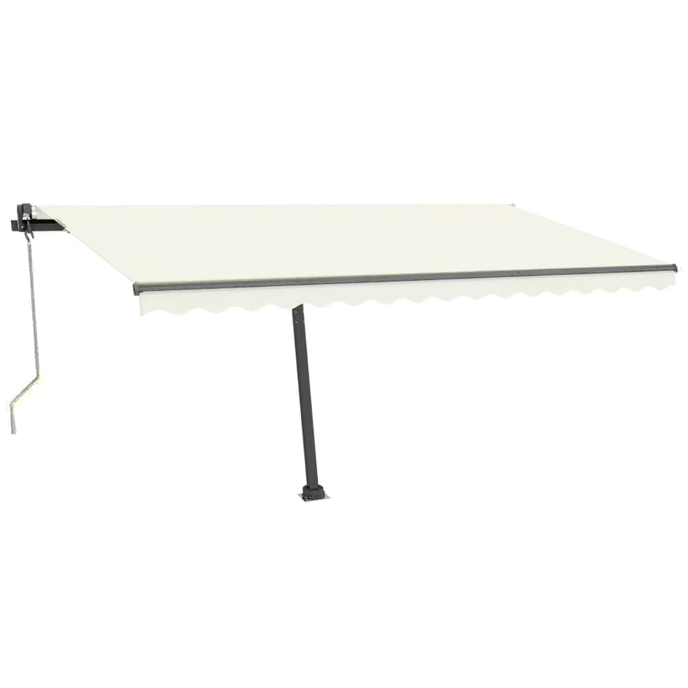 VIDAXL Auvent Automatique Avec Capteur De Vent Et Led 400x300 Cm Crème