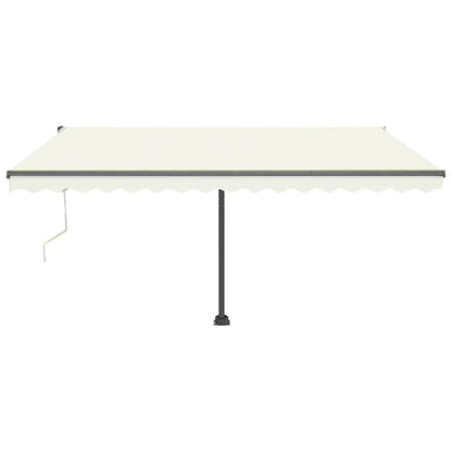 VIDAXL Auvent Automatique Avec Capteur De Vent Et Led 400x300 Cm Crème