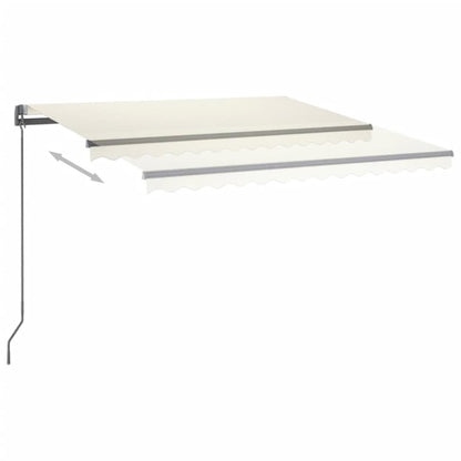 VIDAXL Auvent Automatique Avec Capteur De Vent Et Led 400x300 Cm Crème