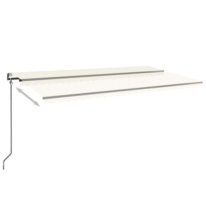 VIDAXL Auvent Automatique Avec Capteur De Vent Et Led 600x350 Cm Crème