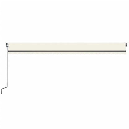 VIDAXL Auvent Automatique Avec Capteur De Vent Et Led 600x350 Cm Crème