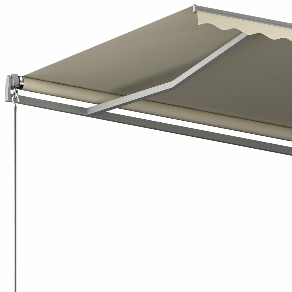 VIDAXL Auvent Automatique Sur Pied 500x350 Cm Crème
