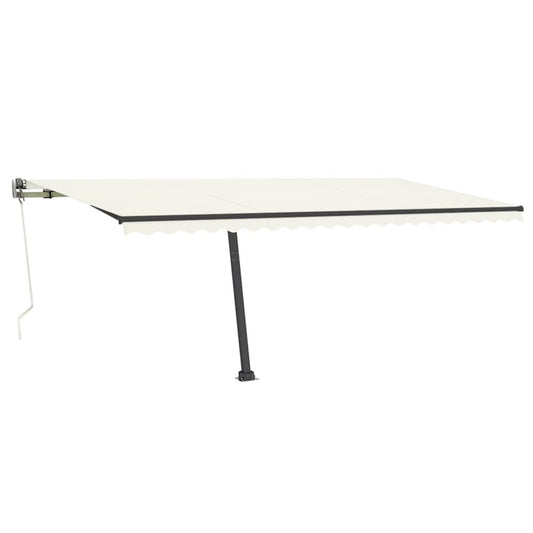 VIDAXL Auvent Automatique Sur Pied 500x350 Cm Crème