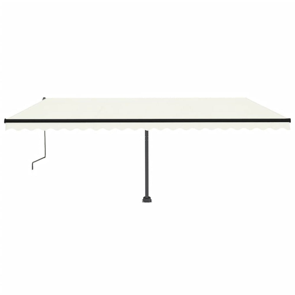 VIDAXL Auvent Automatique Sur Pied 500x350 Cm Crème