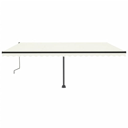 VIDAXL Auvent Automatique Sur Pied 500x350 Cm Crème