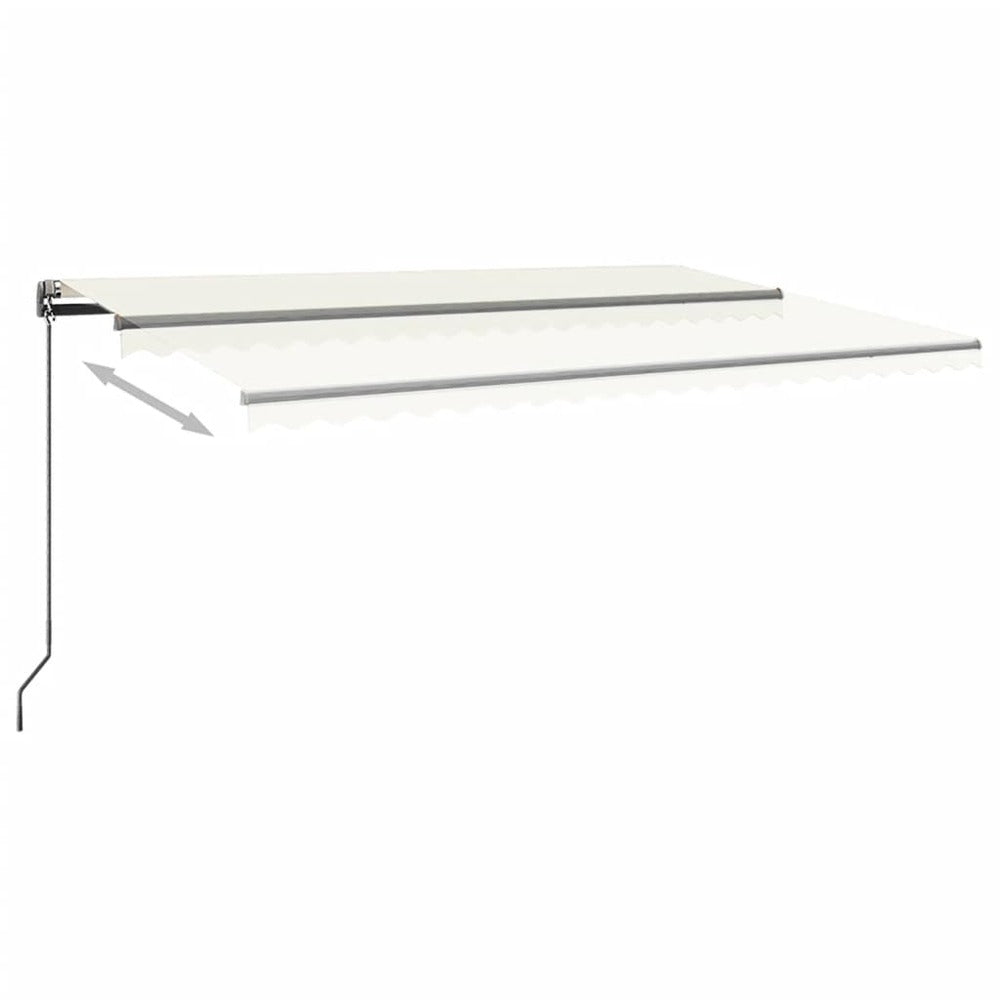 VIDAXL Auvent Automatique Sur Pied 500x350 Cm Crème