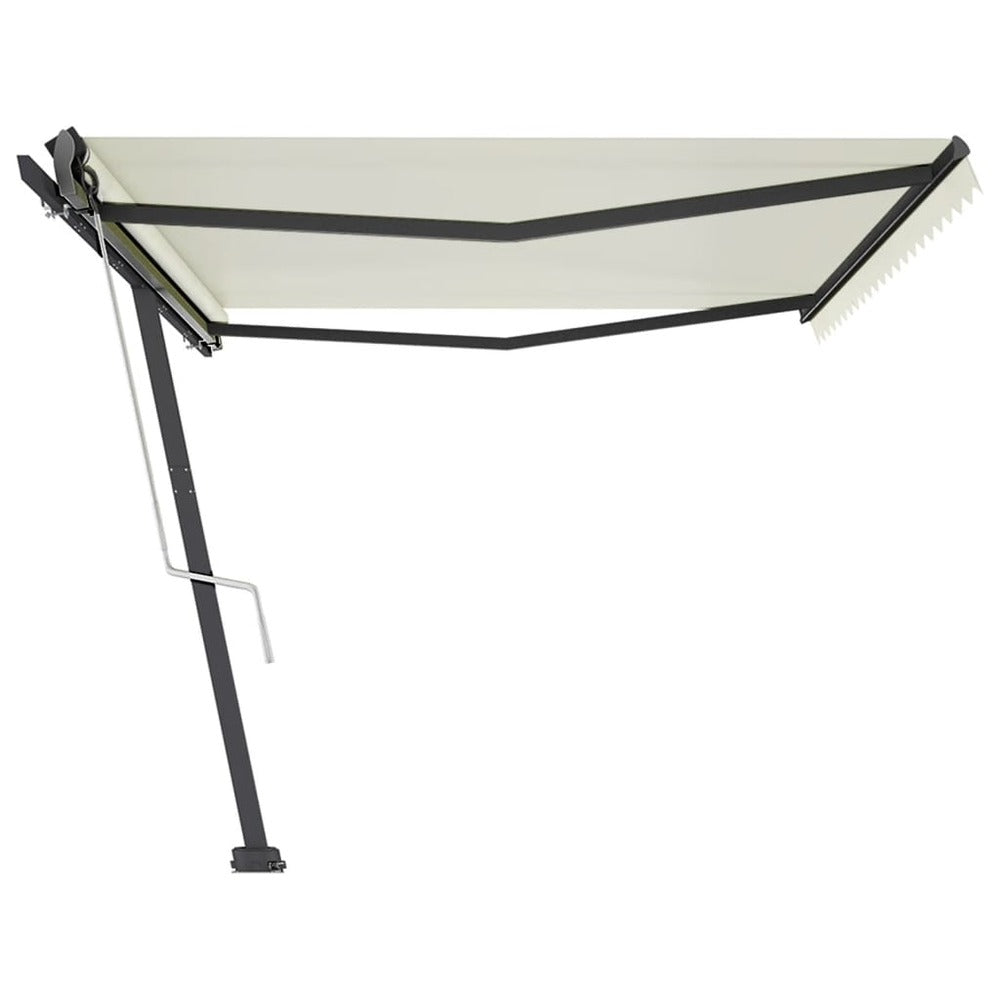 VIDAXL Auvent Automatique Sur Pied 500x350 Cm Crème