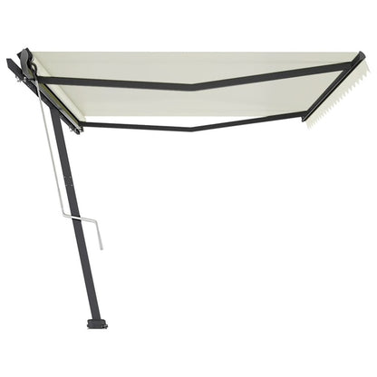 VIDAXL Auvent Automatique Sur Pied 500x350 Cm Crème