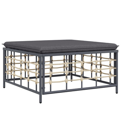 VIDAXL Salon De Jardin 8 Pcs Avec Coussins Anthracite Résine Tressée