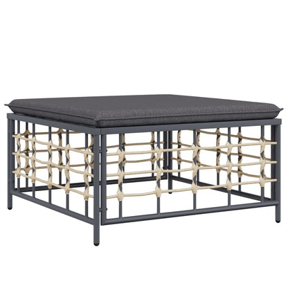 VIDAXL Salon De Jardin 7 Pcs Avec Coussins Anthracite Résine Tressée