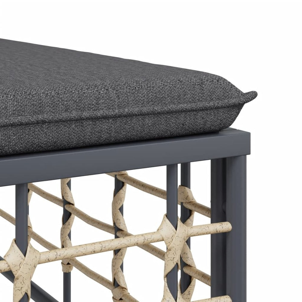 VIDAXL Salon De Jardin 7 Pcs Avec Coussins Anthracite Résine Tressée