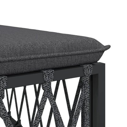 VIDAXL Salon De Jardin Avec Coussins 5 Pcs Anthracite Acier