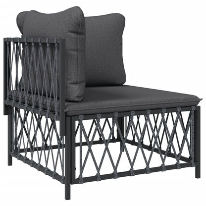 VIDAXL Salon De Jardin Avec Coussins 2 Pcs Anthracite Acier