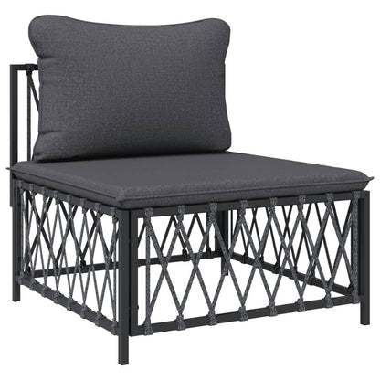 VIDAXL Salon De Jardin Avec Coussins 6 Pcs Anthracite Acier