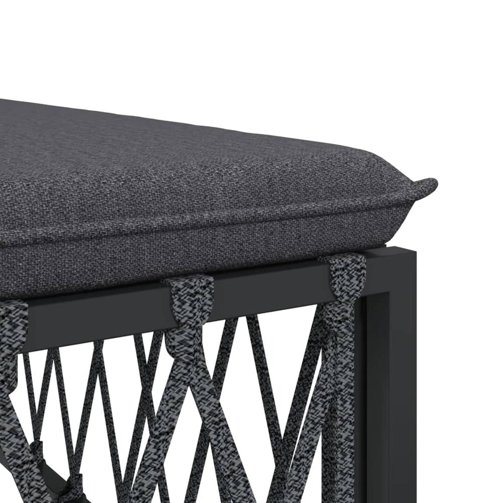 VIDAXL Salon De Jardin Avec Coussins 6 Pcs Anthracite Acier