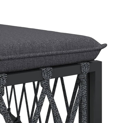 VIDAXL Salon De Jardin Avec Coussins 6 Pcs Anthracite Acier