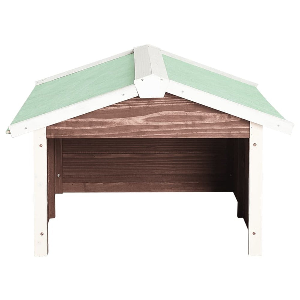 VIDAXL Garage De Tondeuse à Gazon 72x87x50 Cm Moka Et Blanc Sapin