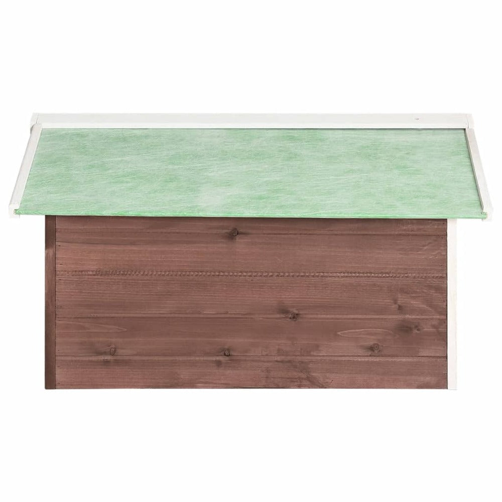 VIDAXL Garage De Tondeuse à Gazon 72x87x50 Cm Moka Et Blanc Sapin