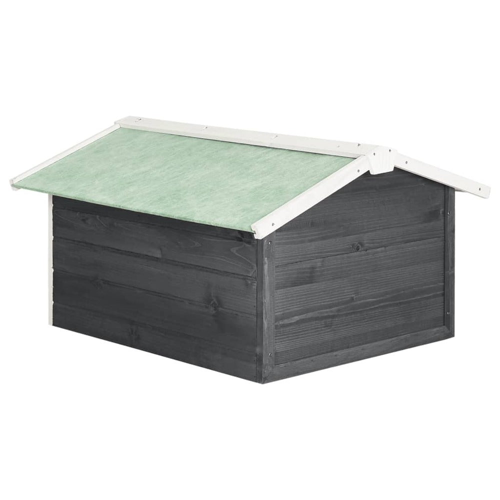 VIDAXL Garage De Tondeuse à Gazon 72x87x50 Cm Gris Et Blanc Sapin