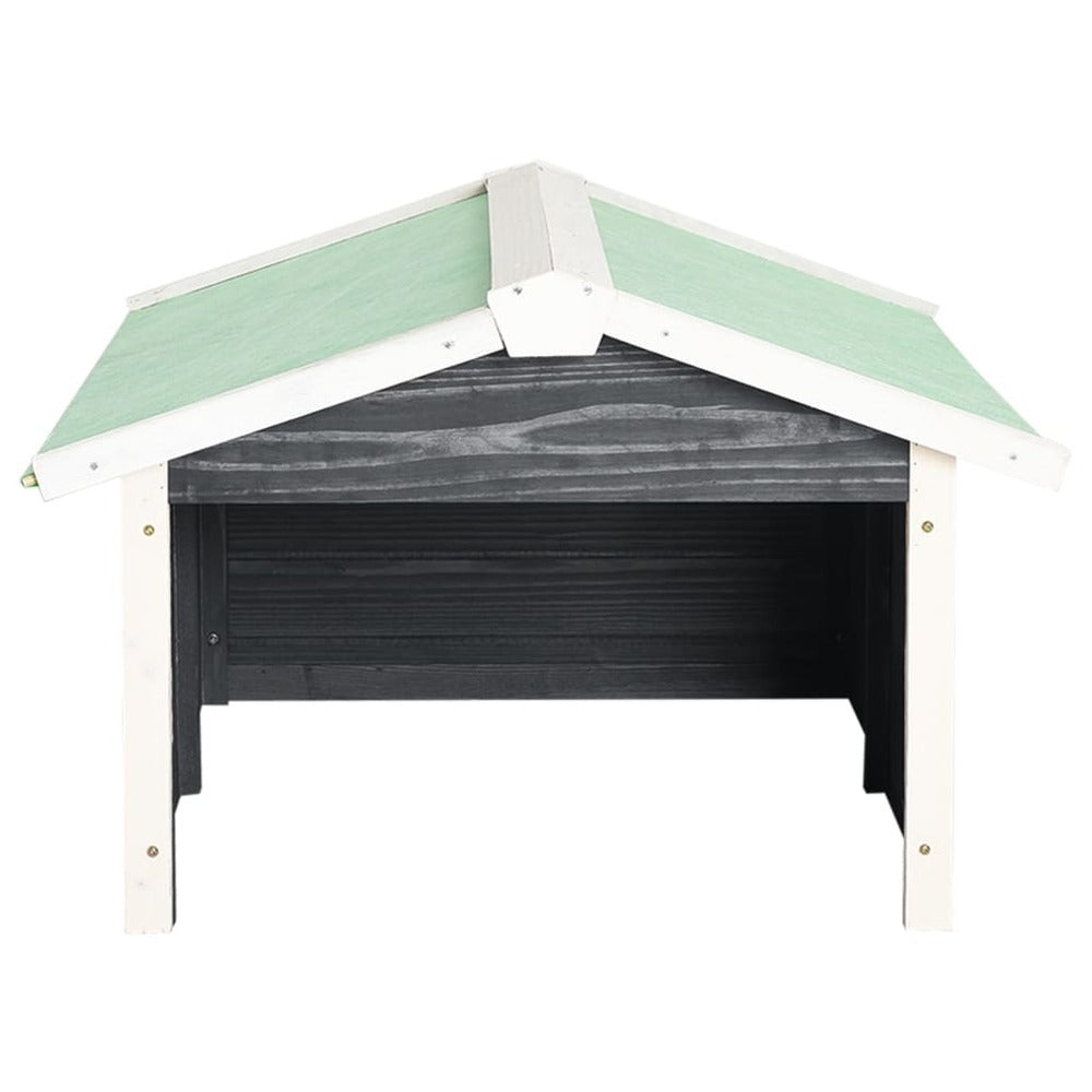 VIDAXL Garage De Tondeuse à Gazon 72x87x50 Cm Gris Et Blanc Sapin