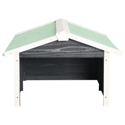 VIDAXL Garage De Tondeuse à Gazon 72x87x50 Cm Gris Et Blanc Sapin