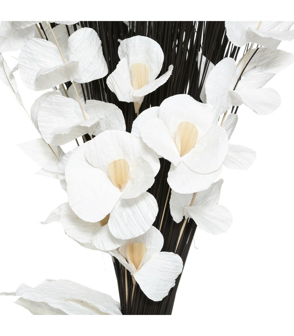 ATMOSPHERA Fagot De Fleurs Et Tiges Séchées Blanc Et Noir D. 36 X H. 100 Cm