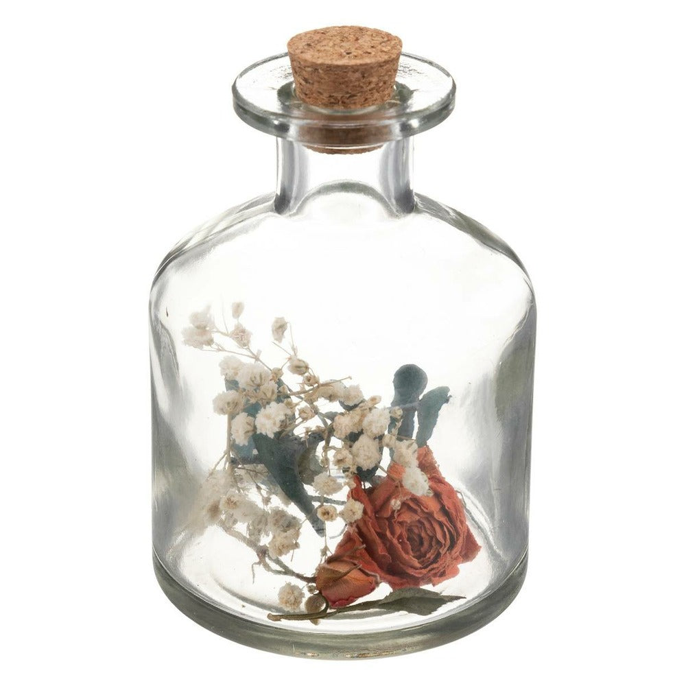 ATMOSPHERA Fleurs Séchées Dans Bouteille En Verre D 8 X H 11 Cm