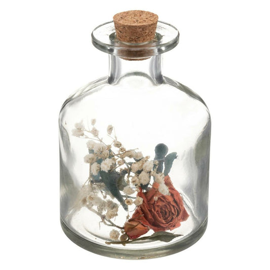 ATMOSPHERA Fleurs Séchées Dans Bouteille En Verre D 8 X H 11 Cm