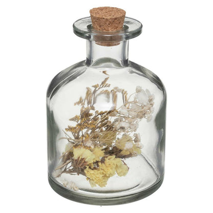 ATMOSPHERA Fleurs Séchées Dans Bouteille En Verre D 8 X H 11 Cm