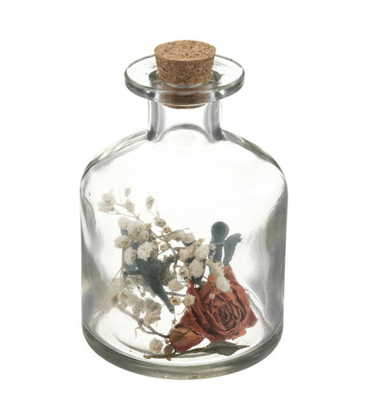 ATMOSPHERA Fleurs Séchées Dans Bouteille En Verre D 8 X H 11 Cm