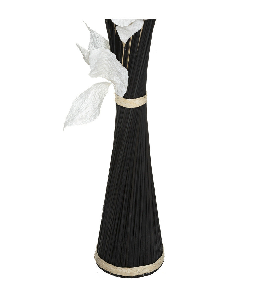 ATMOSPHERA Fagot De Fleurs Et Tiges Séchées Blanc Et Noir D. 40 X H. 150 Cm