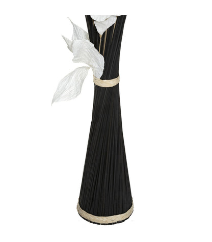ATMOSPHERA Fagot De Fleurs Et Tiges Séchées Blanc Et Noir D. 40 X H. 150 Cm