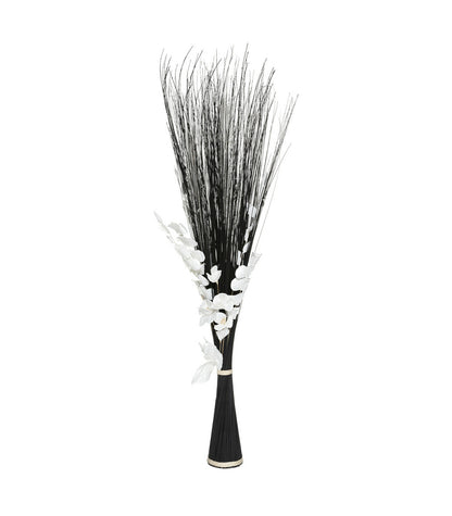 ATMOSPHERA Fagot De Fleurs Et Tiges Séchées Blanc Et Noir D. 40 X H. 150 Cm