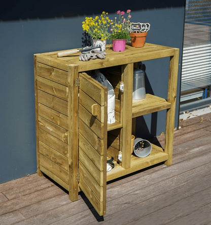  Table De Rempotage Avec étagères Et Porte - Essencia