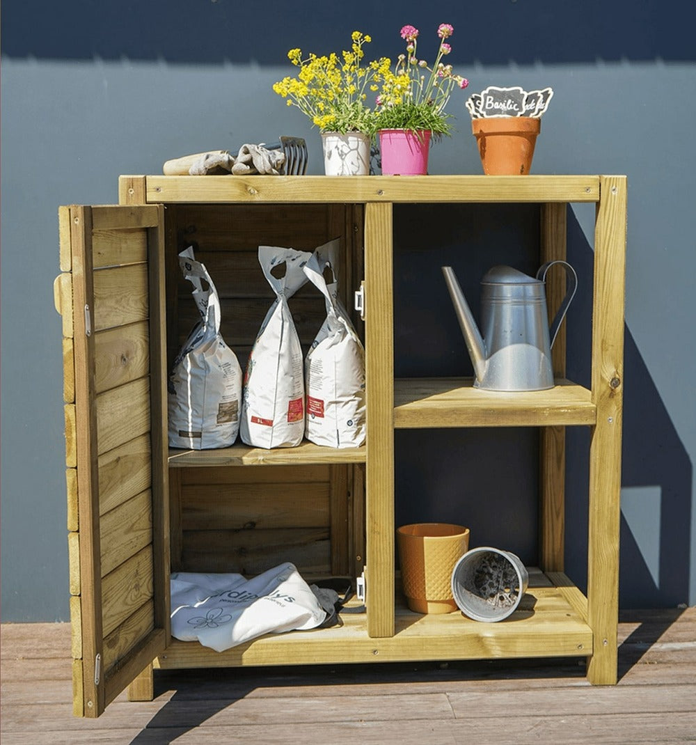  Table De Rempotage Avec étagères Et Porte - Essencia