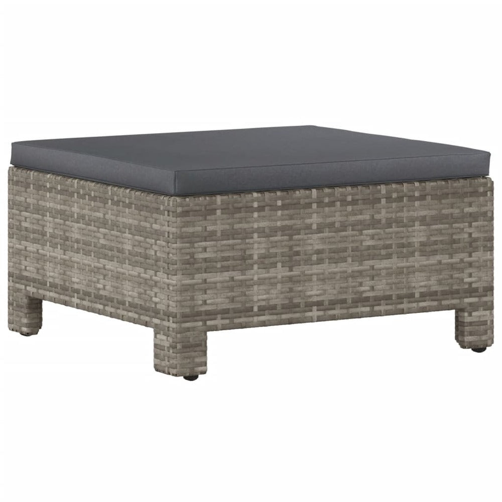 VIDAXL Salon De Jardin 7 Pcs Avec Coussins Gris Résine Tressée