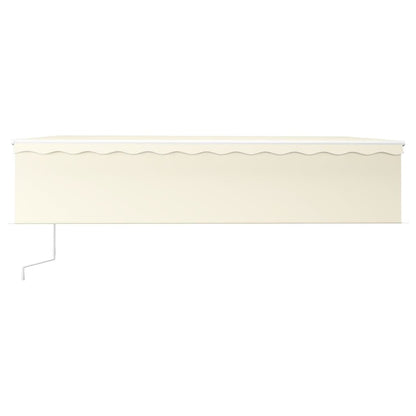 VIDAXL Auvent Automatique Store Capteur De Vent Et Led 6x3 M Crème