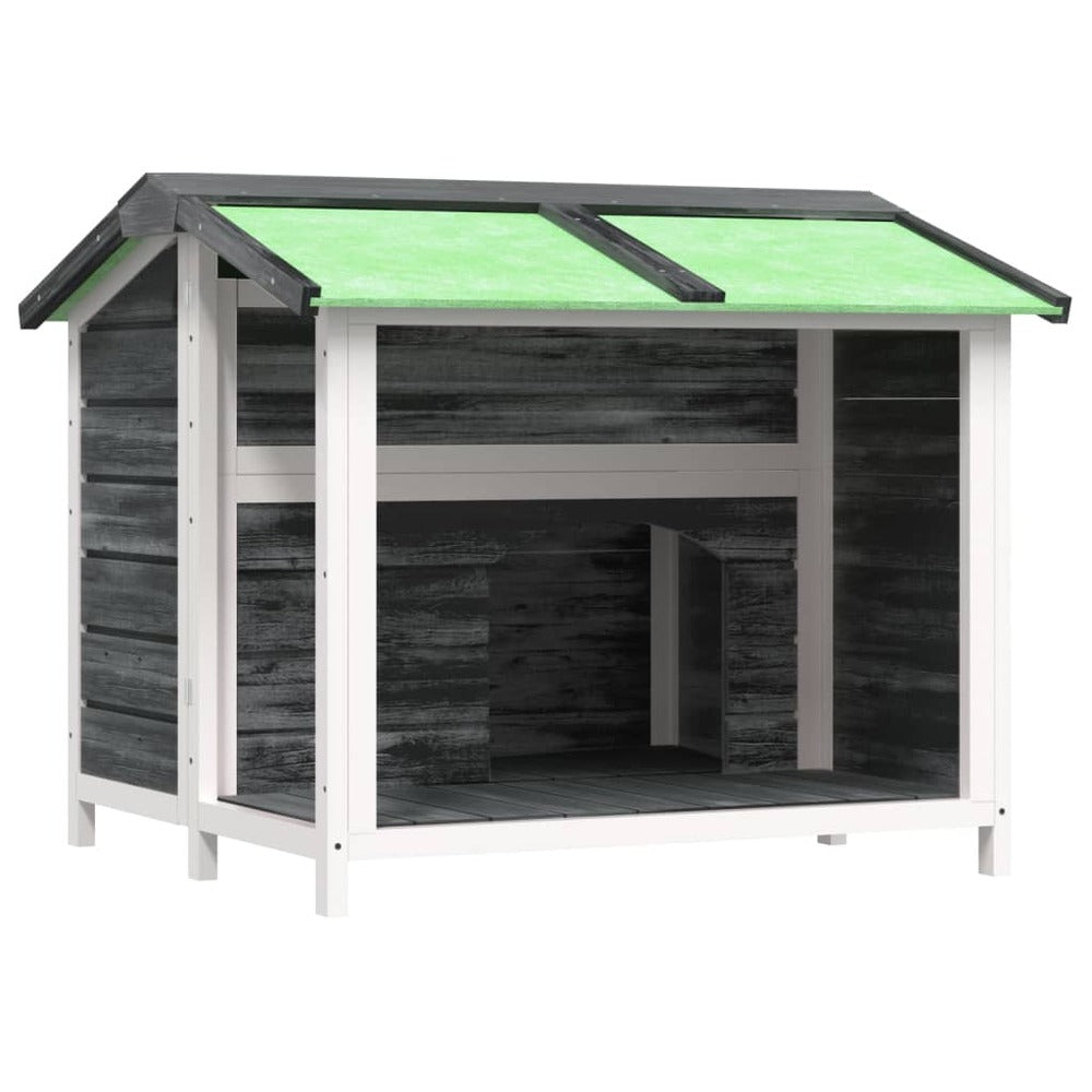 VIDAXL Chenil Gris 96x87x80,5 Cm Bois De Pin Solide