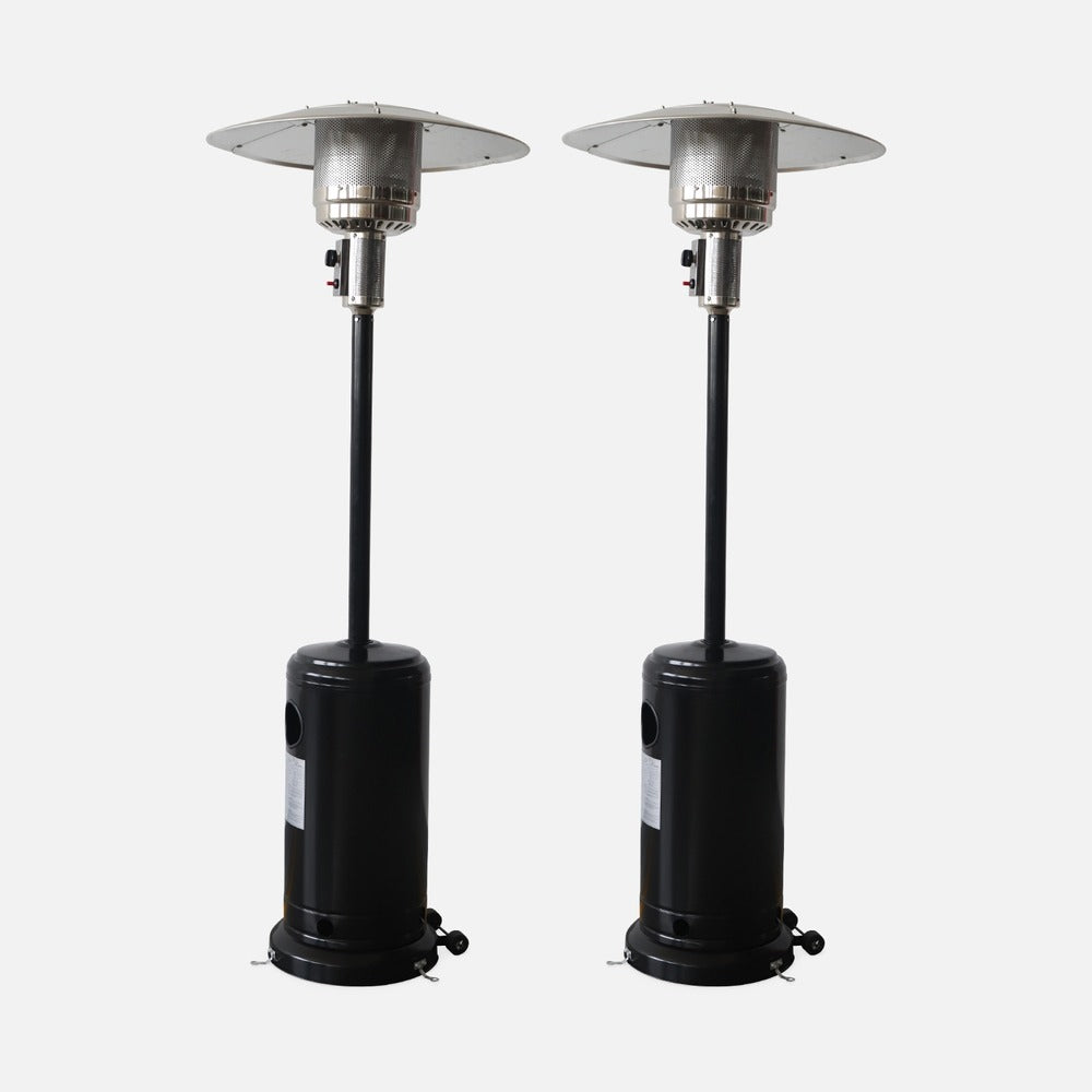  Lot De 2 Chauffages D'extérieur à Gaz 13kw - Siberia - Parasols Chauffants. Avec Roulettes Et Stabilisateur