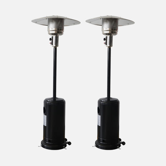  Lot De 2 Chauffages D'extérieur à Gaz 13kw - Siberia - Parasols Chauffants. Avec Roulettes Et Stabilisateur