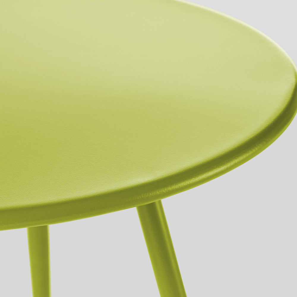  Lot De 2 Tables Basses Ronde En Acier Vert