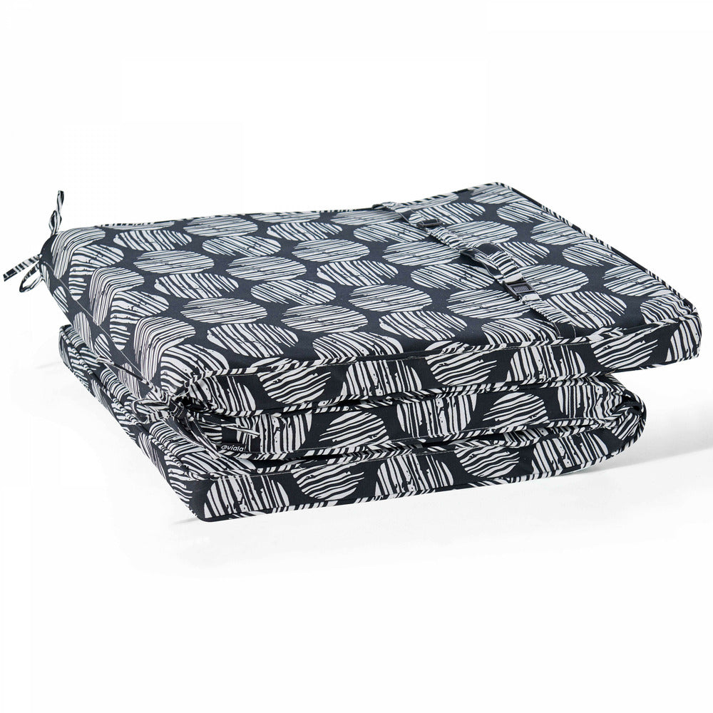  Coussin Pour Bain De Soleil Noir Et Blanc 186 X 60 X 5cm
