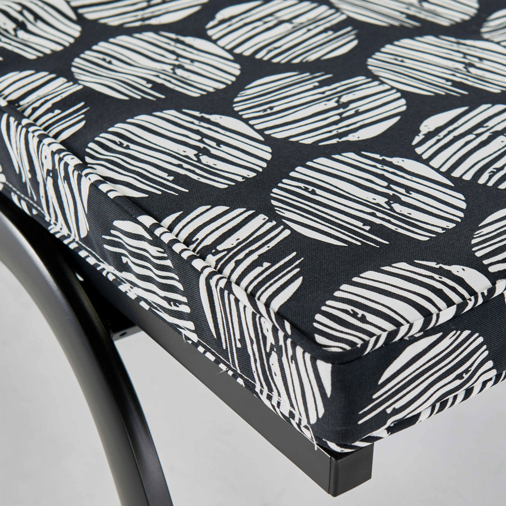  Coussin Pour Bain De Soleil Noir Et Blanc 186 X 60 X 5cm