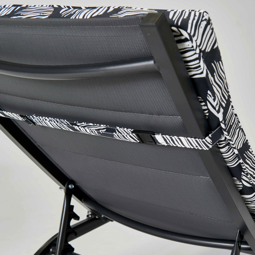  Coussin Pour Bain De Soleil Noir Et Blanc 186 X 60 X 5cm
