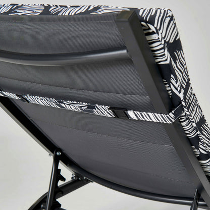  Coussin Pour Bain De Soleil Noir Et Blanc 186 X 60 X 5cm