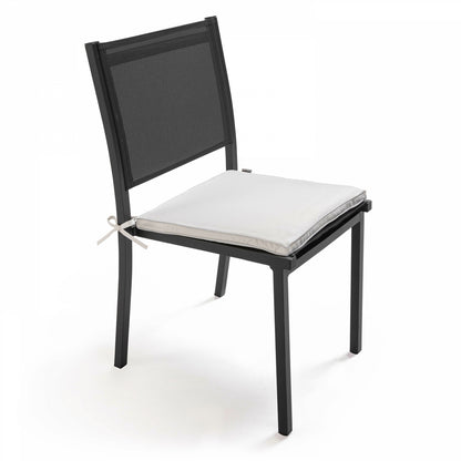  Lot De 4 Galettes De Chaise Polyester écru 40x40x3 Cm