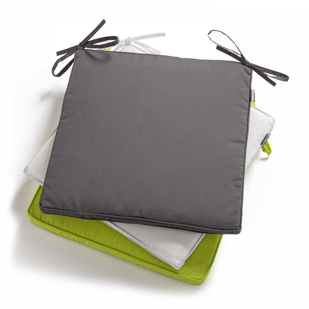  Lot De 4 Galettes De Chaise Polyester écru 40x40x3 Cm