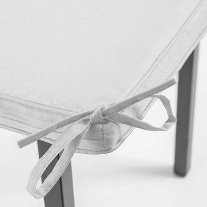  Lot De 4 Galettes De Chaise Polyester écru 40x40x3 Cm