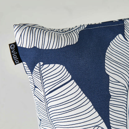  Lot De 2 Coussins Carrés Polyester Abaca Bleu 45x45x8 Cm