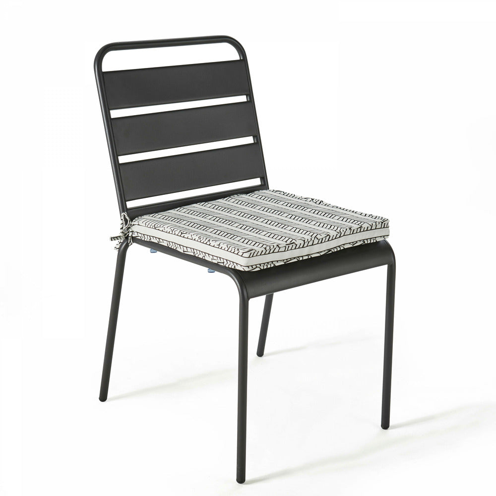  Lot De 4 Galettes De Chaise Polyester Tempu 40x40x3 Cm